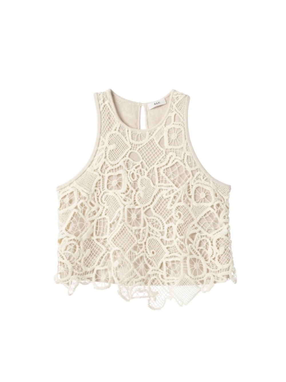 A.L.C Lena Sleeveless Lace Crop Top 10